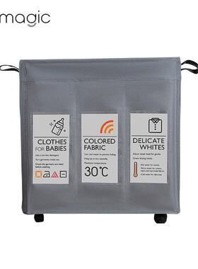 大号可叠脏衣篓 布WD3-124B艺收纳篮折儿玩具杂童物筐家用束口收