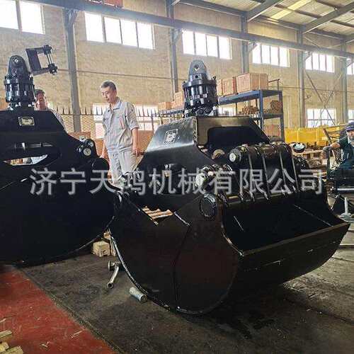 挖掘机液压旋转贝壳斗 工地沙石抓取 适用各种挖机的抓斗