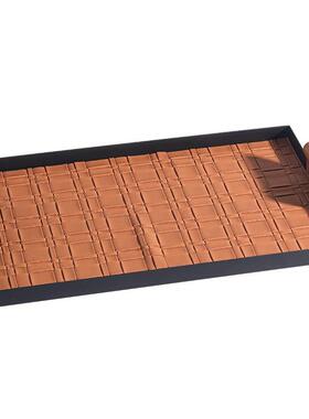 轻奢高级感编织皮革托盘样板间酒店展厅饰品收纳盘皮质置物盘摆件