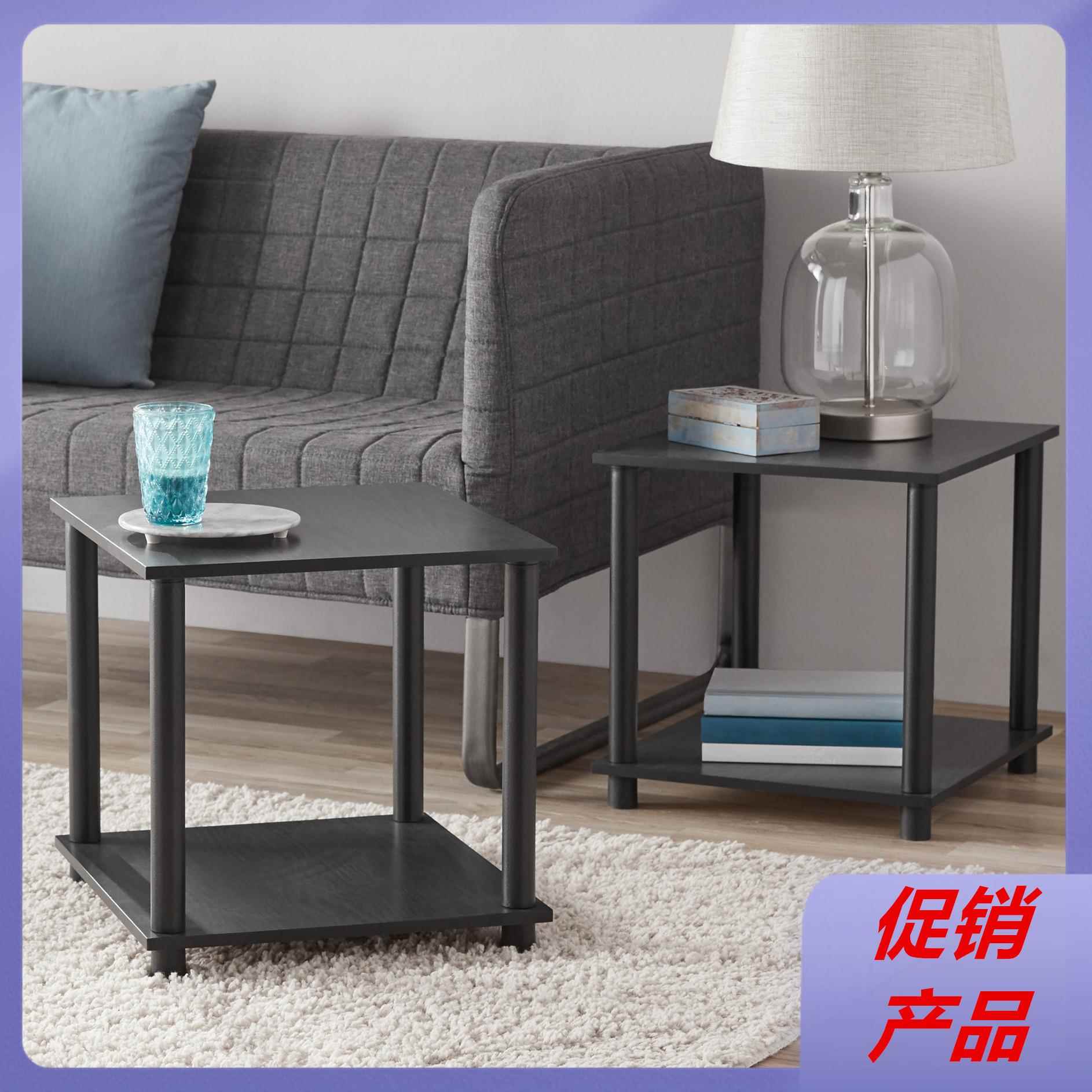 意式轻奢二层架现代方形小户型客厅家用高级感移动置物摆架