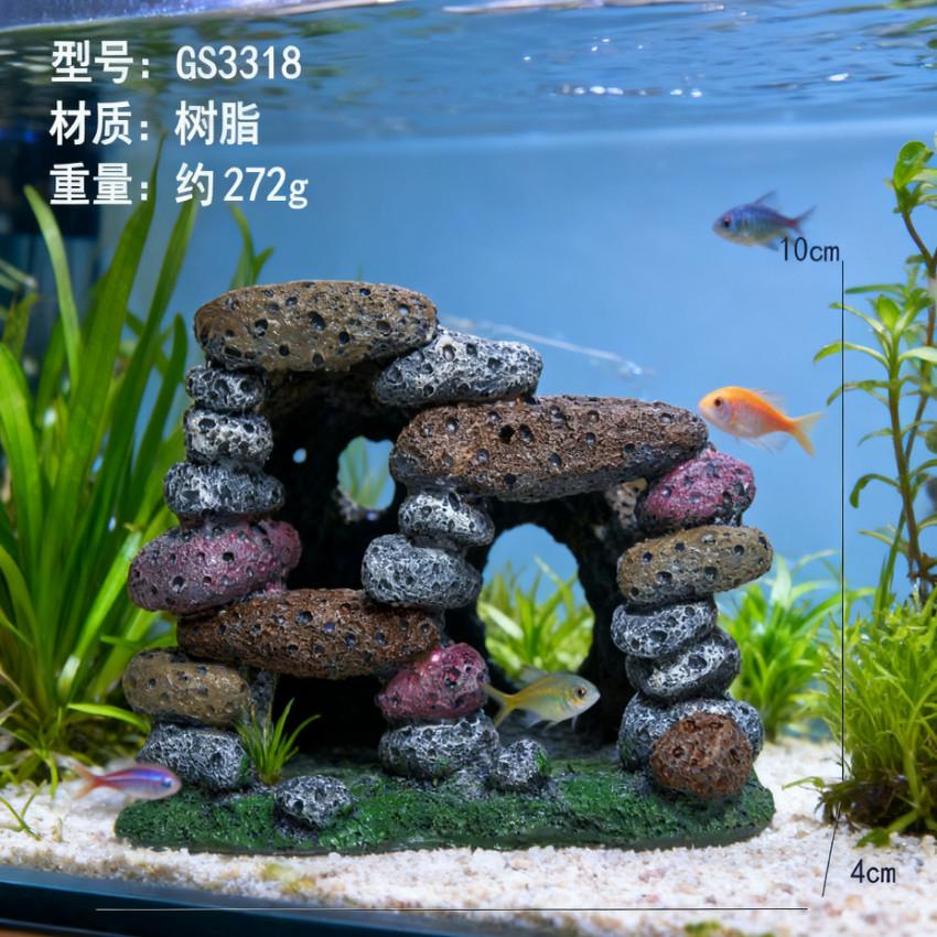 鱼缸假山造景躲避洞穴仿真珊瑚洞水族箱装饰摆件虾屋慈鲷小鱼窝躲