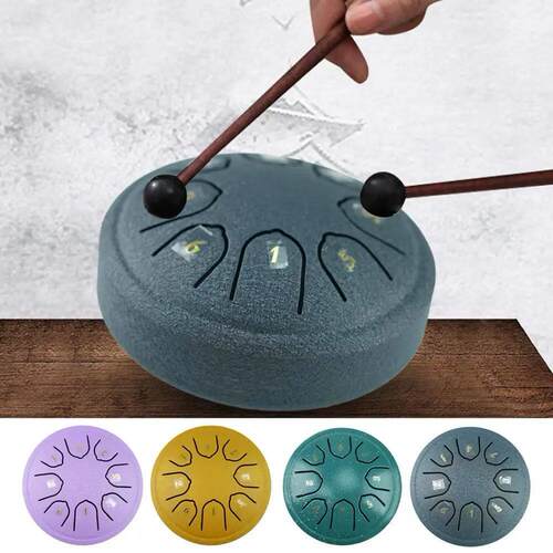 4.5 Inch 8 Tone Steel Tongue Drum Mini Hand Pan Drums Drumst