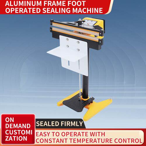 Aluminum frame foot operated sealing machine plastic sealing