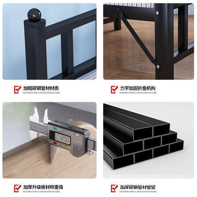 折叠床休单人床米1米5家用简易实木床.2办公BKD室经济午型双人1小