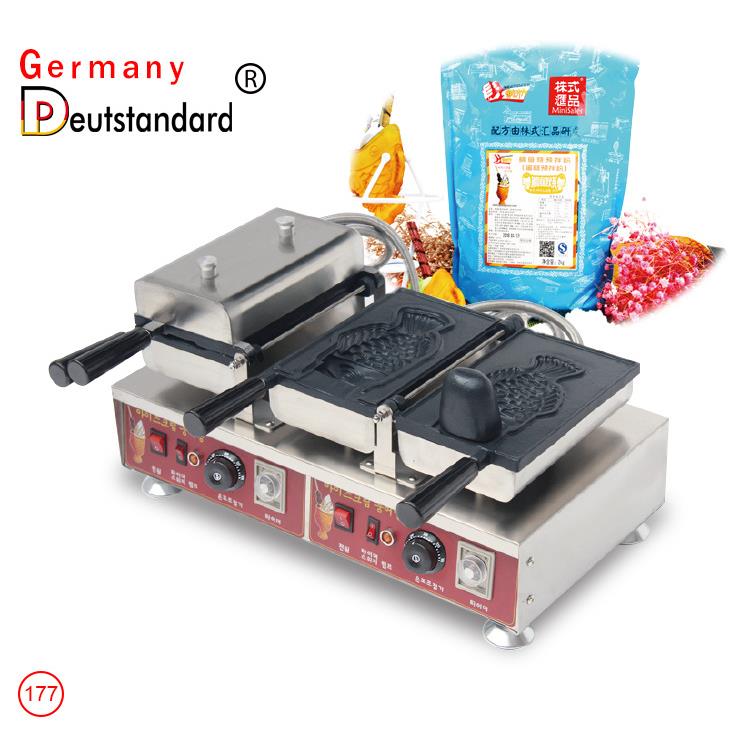 新款韩国冰淇淋鲷鱼烧机鱼型烧机大开口鲷鱼烧圣代/鲷鱼烧小吃机