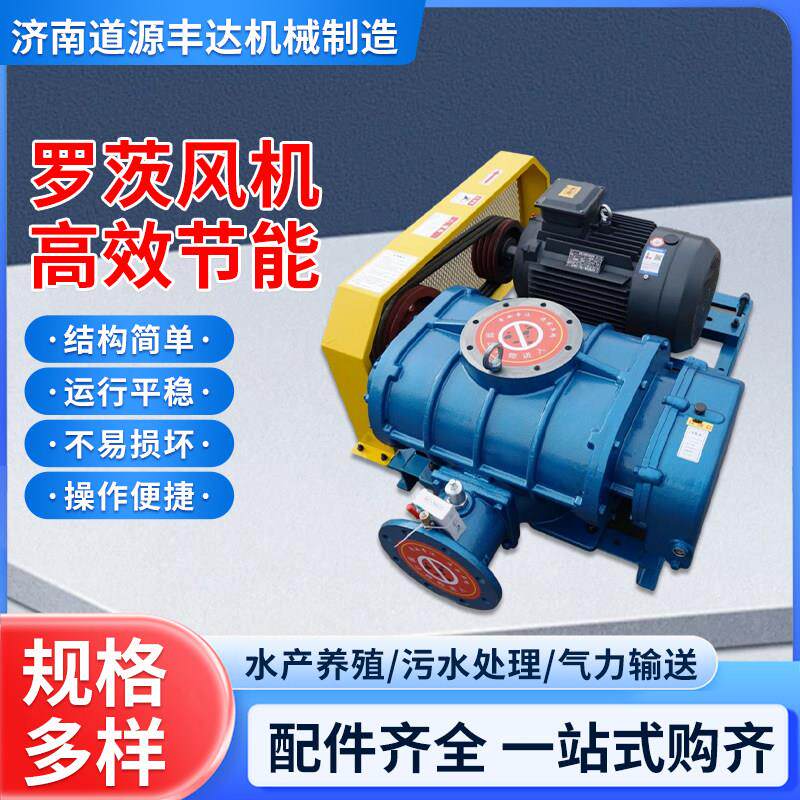 三叶罗茨鼓风机水产养殖曝气增氧机高压工业污水处理大型气力输送