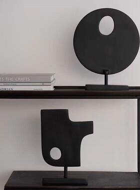 现代简约创意抽象摆件现代样板间售楼处书房客厅软装饰品摆设