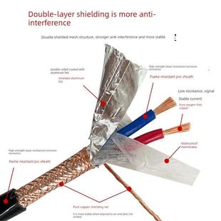 KVVRP屏蔽电缆线2 3 4 5芯4 6 10 16 25平方国标铜芯RVVP动力软线