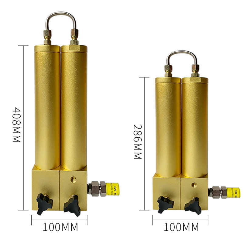 TUXING高压气泵油水分离器30MPA 双过滤桶 不锈钢空气过滤器吸水