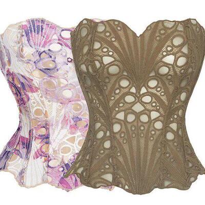Elegant Lace Corset Top, Outerwear Festival Holiday Dress