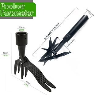 新品园林松土工具套装 站立式除草起根器+手持款草地松土器工具