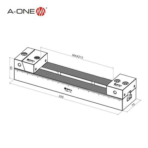 A-ONE零点定位系统配件320型零点虎钳 机床工作台托板虎钳夹具