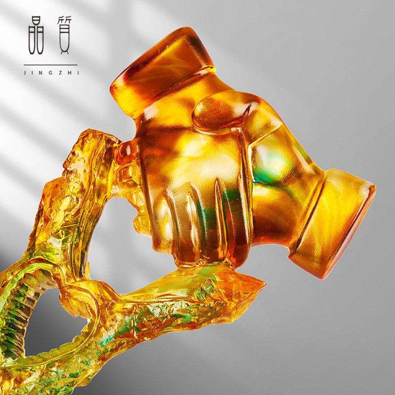 琉璃奖杯创意水晶奖牌爱心款式企业团队颁奖刻字纪念品杯