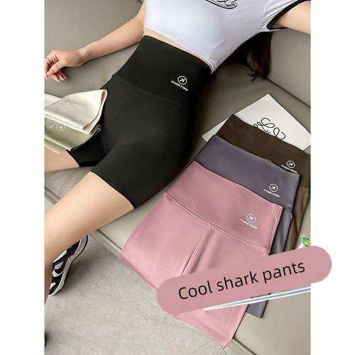 女士泳裤平角防走光三分打底裤短裤速干游泳衣黑色运动收腹遮肚裤