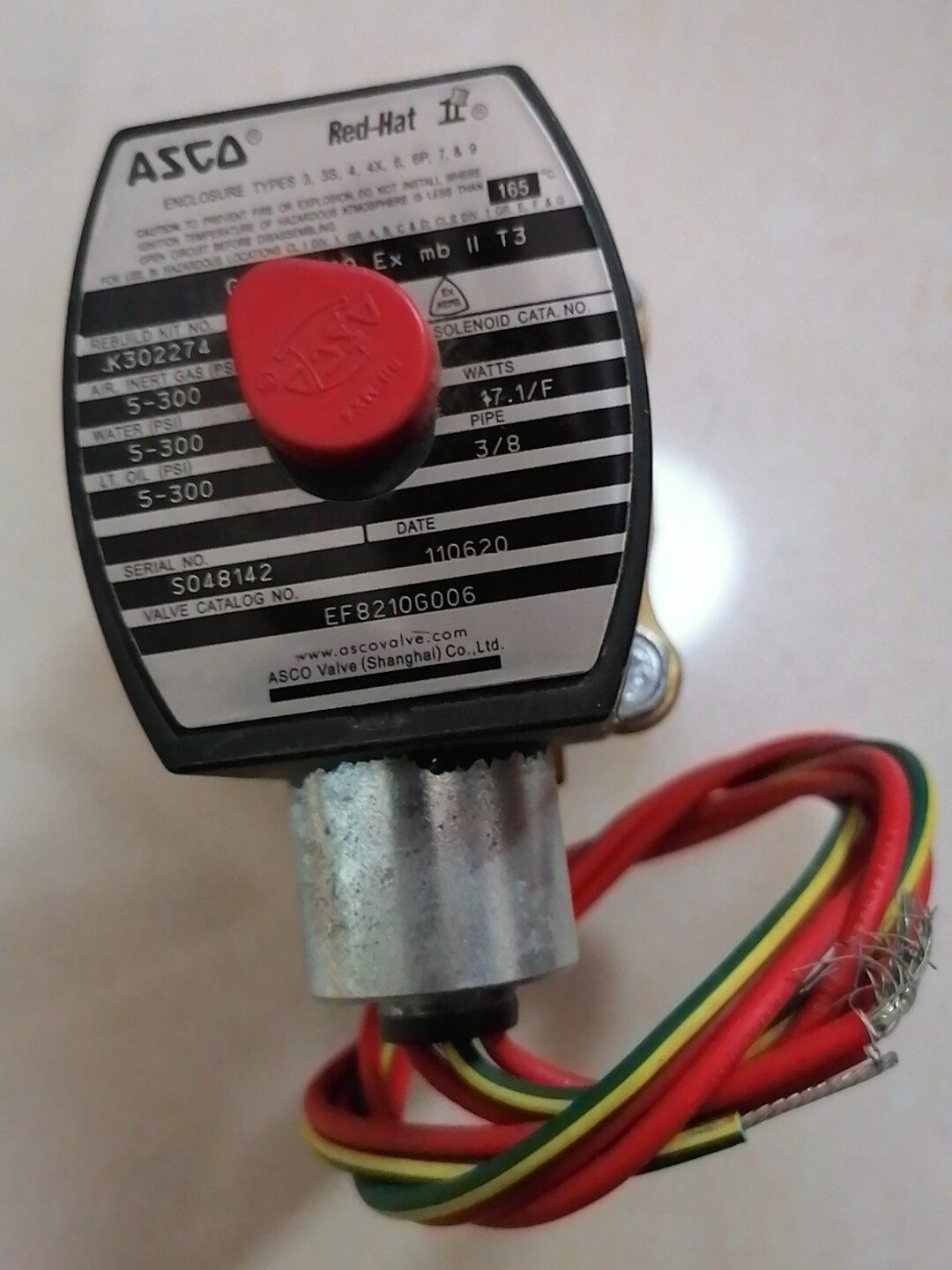 ASCO电磁阀EF8210G006 SC8210G004 K