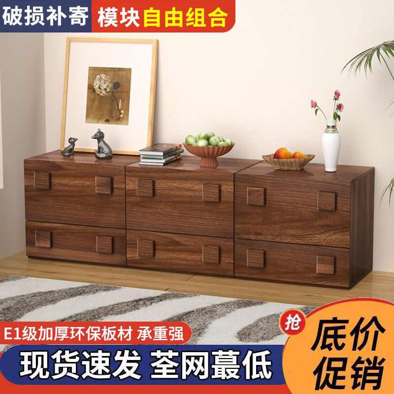 移动卡门柜储物柜收纳柜小户型复古阳台柜个性电视柜可拆卸床头柜