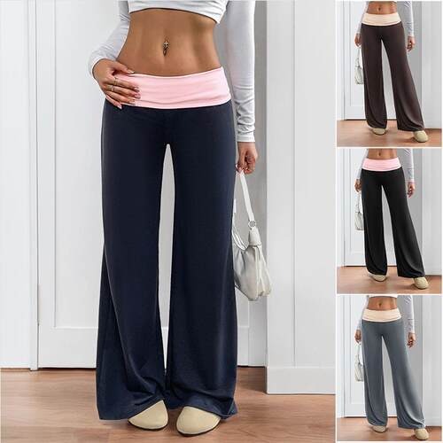 1Pcs Low Waist Casual Pants New Fall Sportswear Patchwork