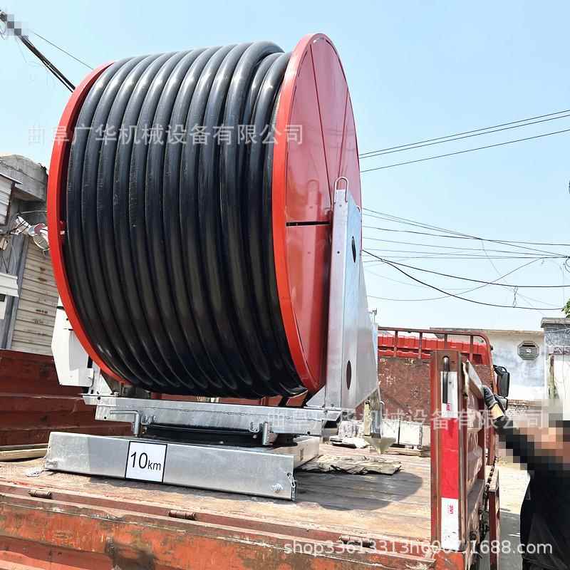 农用大田地浇地机 75-300型排灌机 卷盘式自动收官增压喷灌机