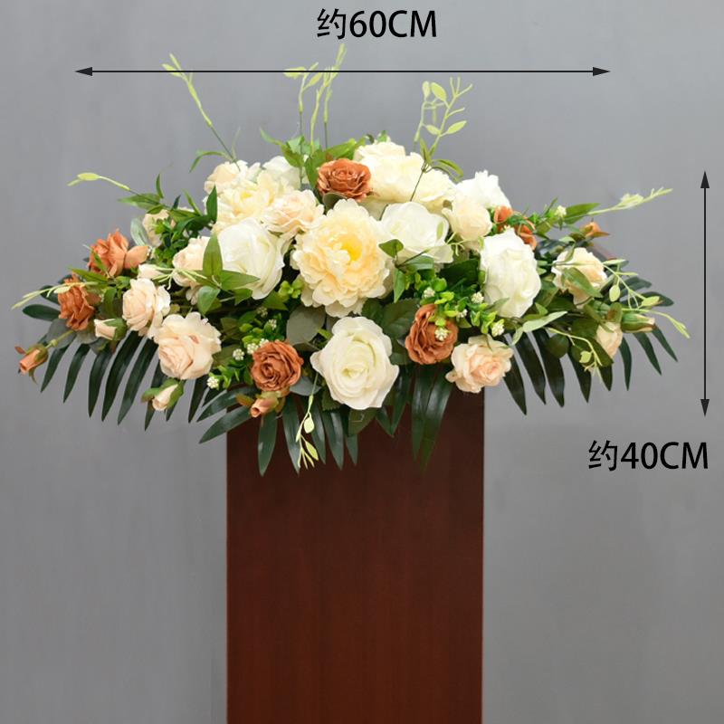 高会议讲花花到桌花假签装饰仿花真演酒店台宴花会台讲台主55542