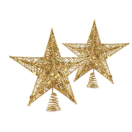 Golden Christmas Tree Top Star Christmas Decoration