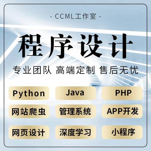 计算机程式设计java代码编写网站python系统算法专案APP开发定制