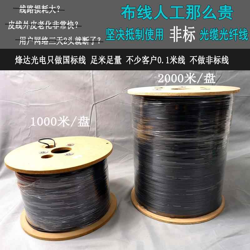 皮线光缆室外室内1/2/4芯蝶形皮线光纤电信级 入户单模光纤线国标