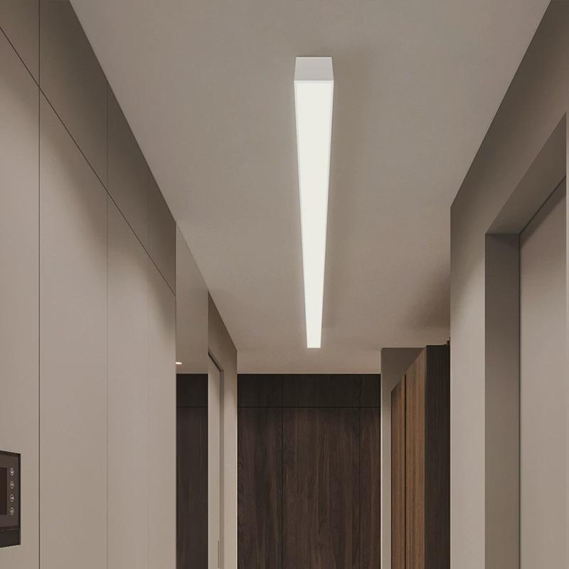 天花板一字长条灯客厅照明吸顶灯明装线性灯极简餐厅卧室led灯具