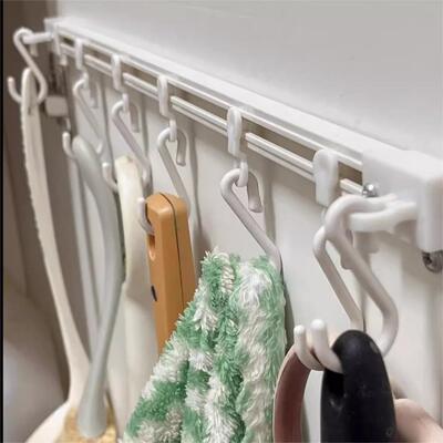Sliding rail hook kitchen storage special door back adhesive