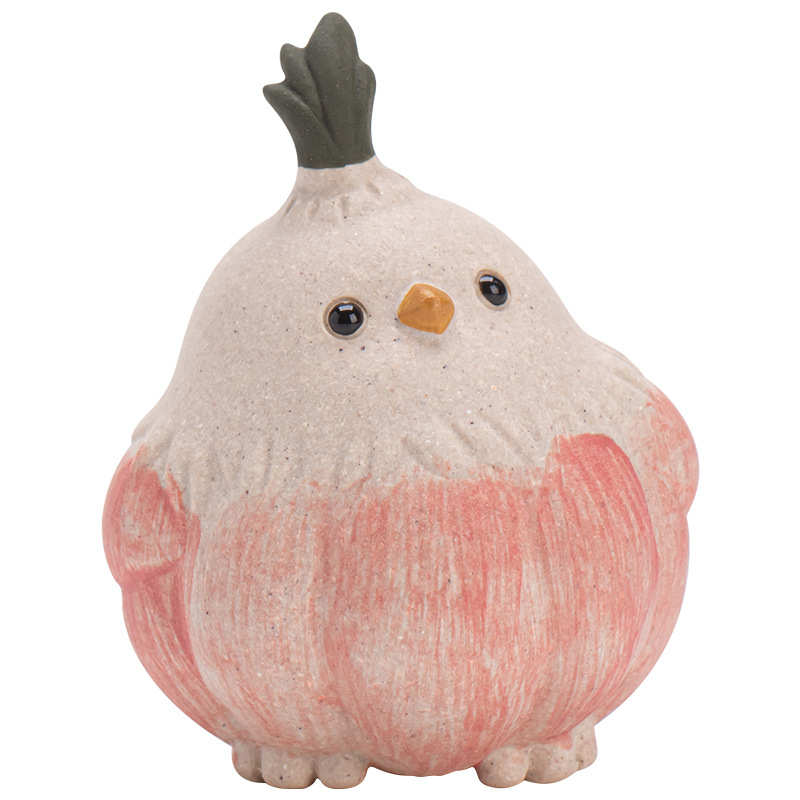 物心集紫砂可爱蒜头鸡茶宠创意可养茶玩茶桌茶盘茶台摆件茶具配件