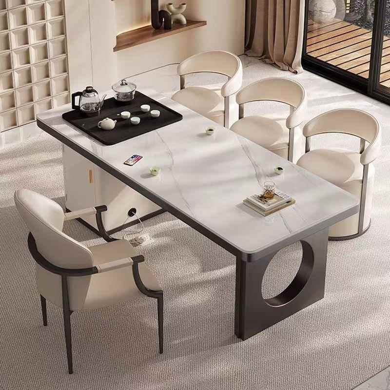 岩板阳台家茶桌椅组合轻奢小用户型公泡茶简约台现EXE代洽谈办喝