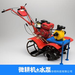 皮带四驱微耕机170汽油机配抽水泵打米机翻地松土耕田机旋耕机
