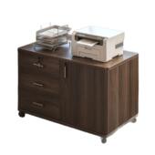 办公室文件柜办公桌边柜资料柜置物柜木质矮柜带锁收纳柜子储物柜