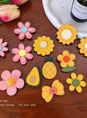 Cute flower bangs hair tidy magic hair sticker head accessor