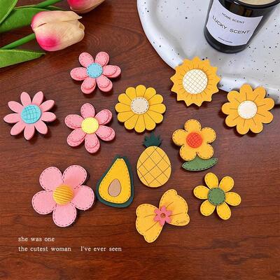 Cute flower bangs hair tidy magic hair sticker head accessor