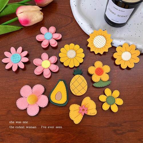 Cute flower bangs hair tidy magic hair sticker head accessor