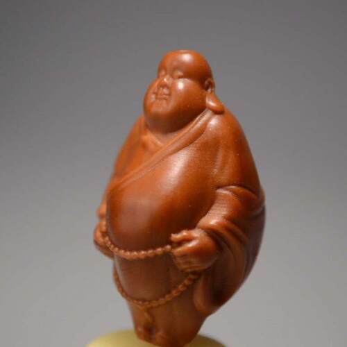 橄榄核雕刻宁静致远手把件核雕单粒单仔弥勒把玩核雕工艺品