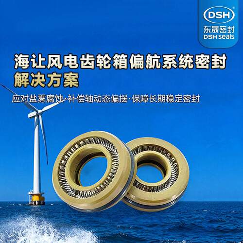H型四氟油封海上风电齿轮箱偏航系统专用PTFE耐腐蚀密封件定制