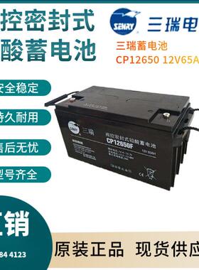 三瑞蓄电池CP12650 12V6H 通信电源 安防系统 信号系统三年