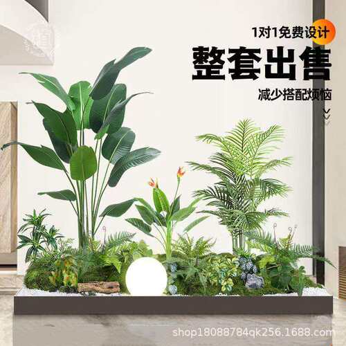 成都仿真绿植造景组合橱窗装饰假植物景观庭院玄关室内庭院造景
