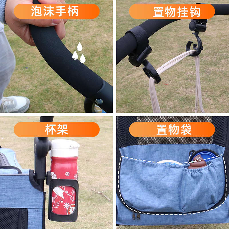 推车露营狗狗型多功能推车便携狗折叠代步车宠物中大外出老年猫咪