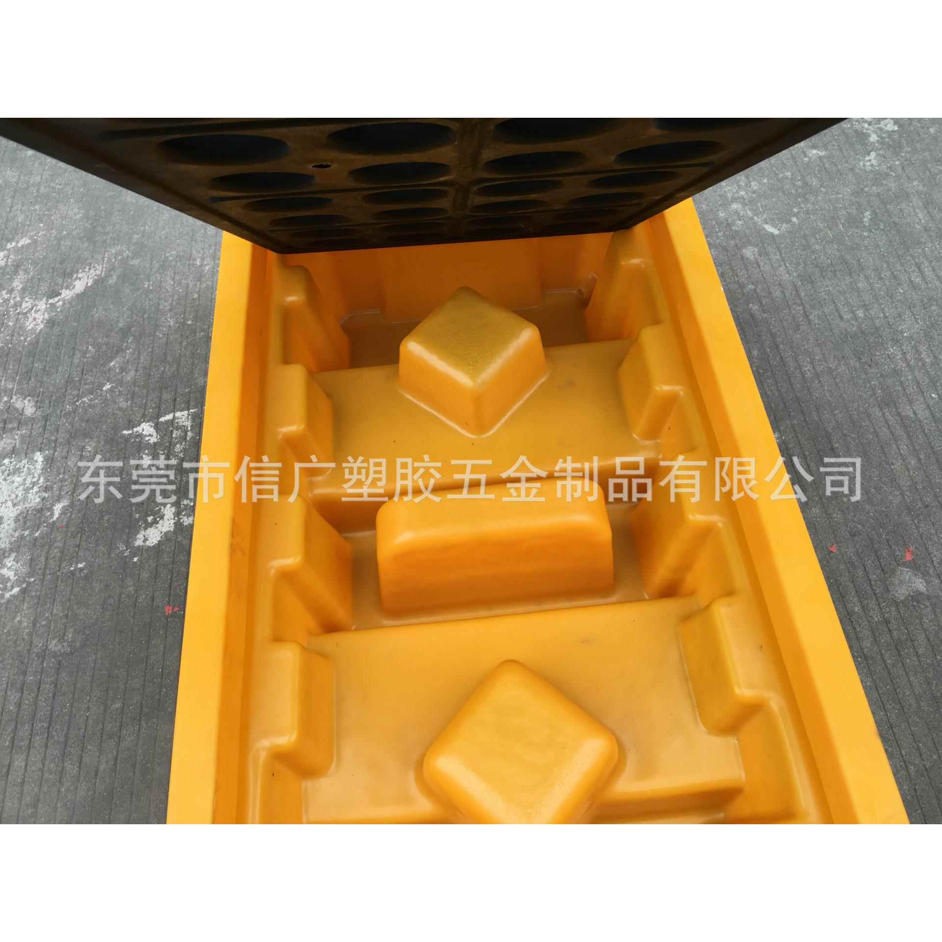 东莞渗漏托盘厂家 生产PE全新料防泄漏托盘 环保2桶叉车盛漏卡板