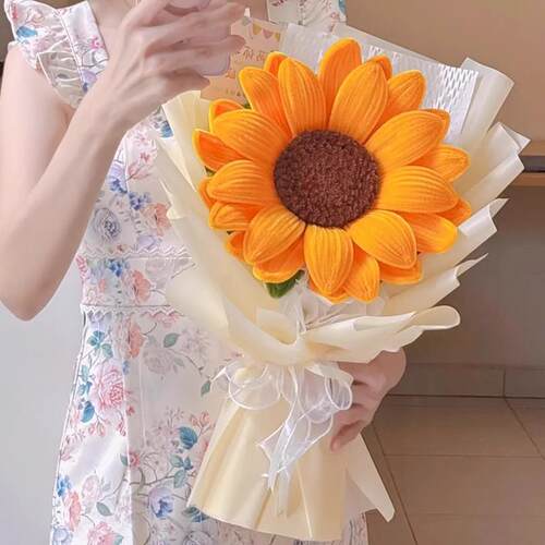 一举夺魁向日葵成品巨型扭扭棒手工编织花束diy材料包毕业季礼物