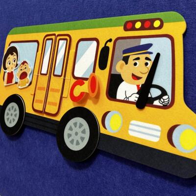 The Wheels on the Bus轮子上的巴士童谣儿歌绘本教具毛毡布教具