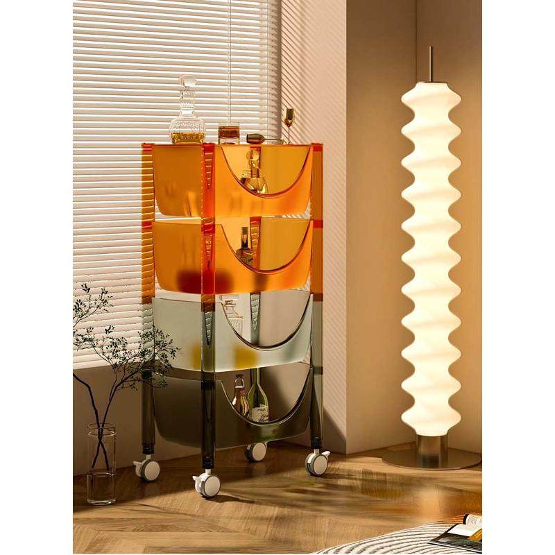 AMITY HOME推车出口欧美 厨房置物架蔬菜水果零食收纳带轮可移动