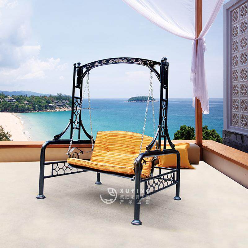 双人秋千吊椅户外摇椅儿童室内家用铁艺金属支架秋千椅阳台荡秋千