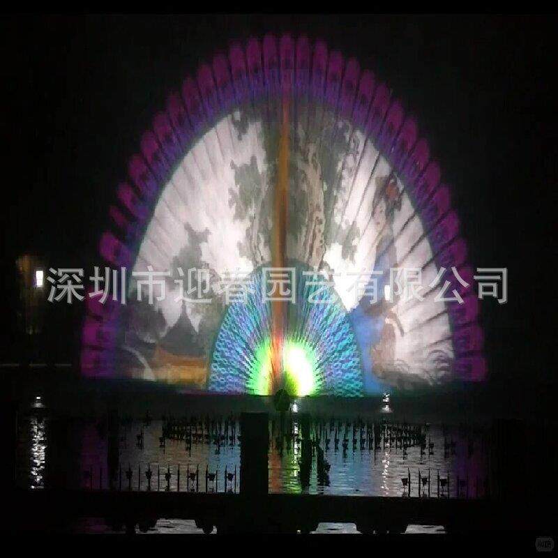 户外音乐喷泉3D水幕电影投影仪控制系统大型漂浮设备激光水秀表演