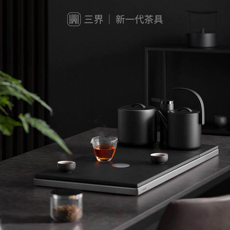 三界Q3茶盘自动上水功夫泡茶台多功能一体家用带烧水茶盘套装
