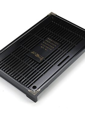 实木茶具托盘四孔抽屉式李白唐诗柯木小茶托茶盘茶台茶桌手工喷漆