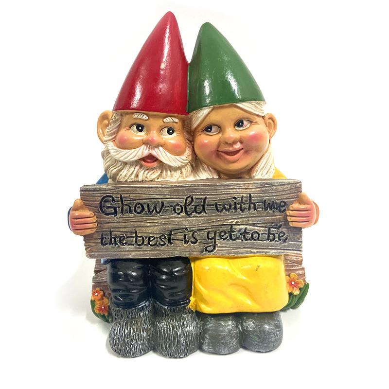 圣摆小树矮人侏儒园艺摆饰诞老人装饰品亚W01马逊花园脂工件艺品