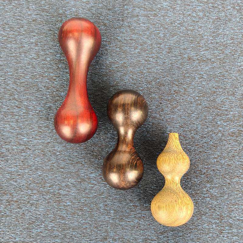 紫檀木葫芦绕指柔葫芦檀木指尖哑铃手把件紫光檀葫芦文玩指尖哑铃